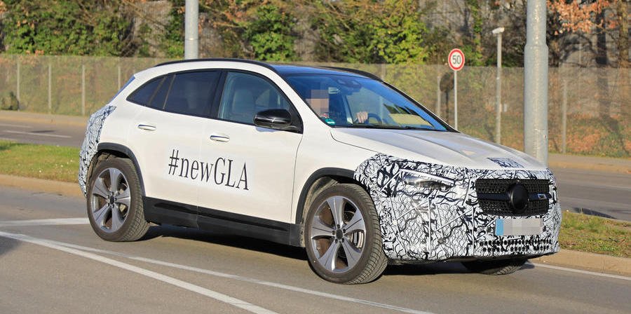 New Mercedes-Benz GLA previewed in new shots ahead of reveal this week