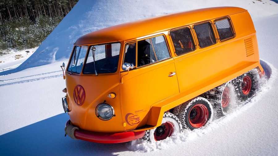 Classic VW Bus With Half Tracks Is A One-Off All-Terrain Monster