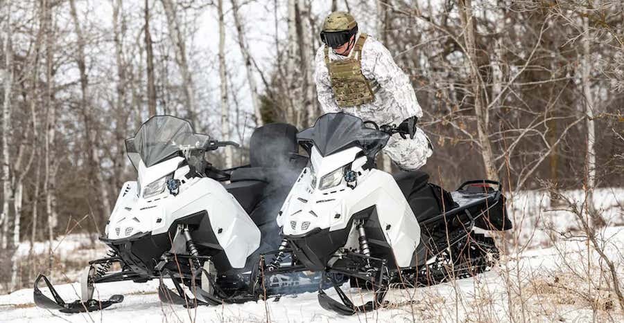 Polaris’ New Military Snowmobiles Get Power Upgrades We Wish We All Could Have