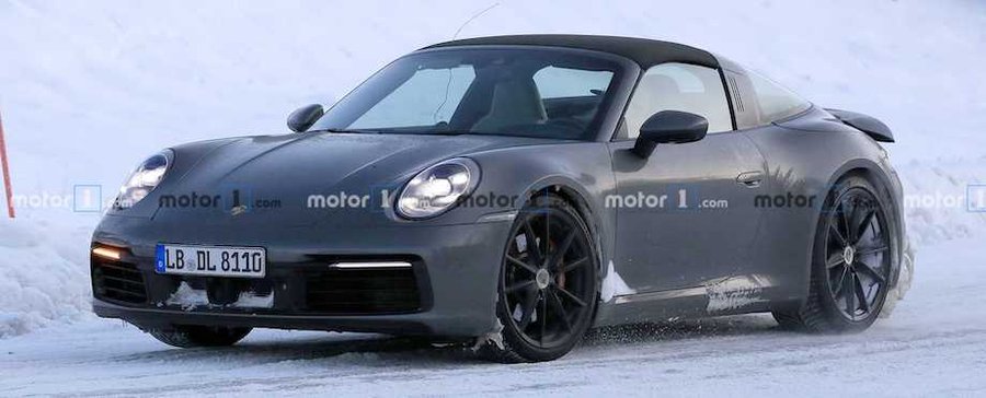 Porsche 911 Targa Spied In The Arctic With A Snowy Backside