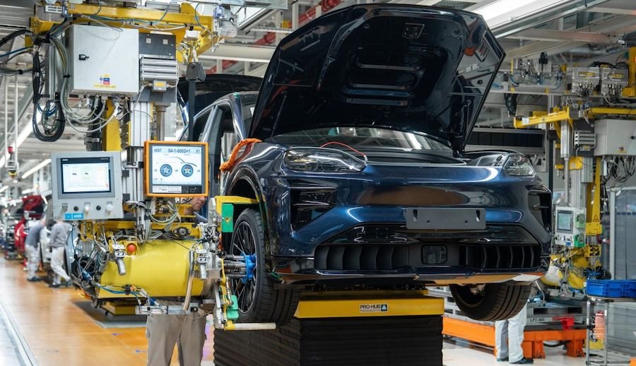 Porsche’s Electric Cayenne Enters Production With a Battery It Builds Itself