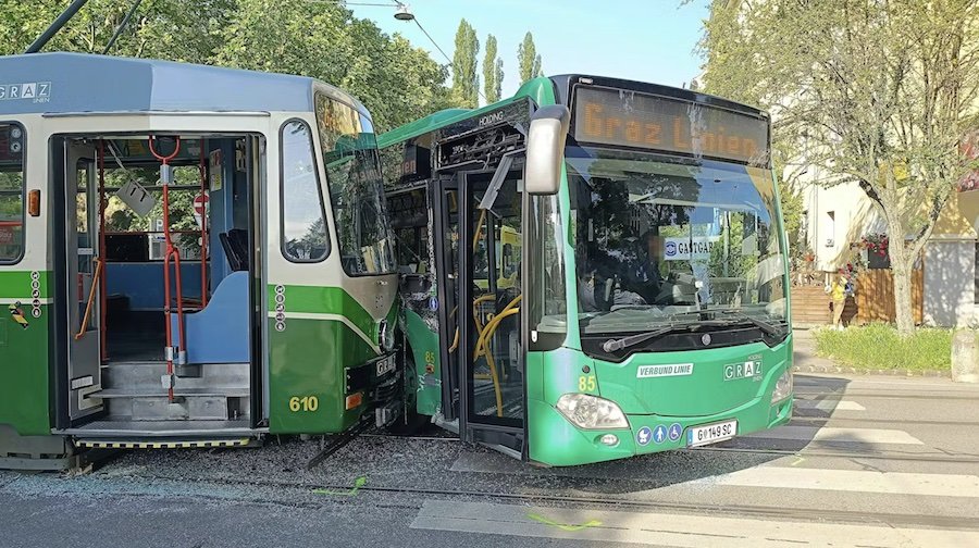 Straßenbahn-Unfall in Graz