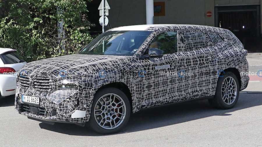 2023 BMW XM Spied Up Close Hiding Wild Design Behind Camouflage