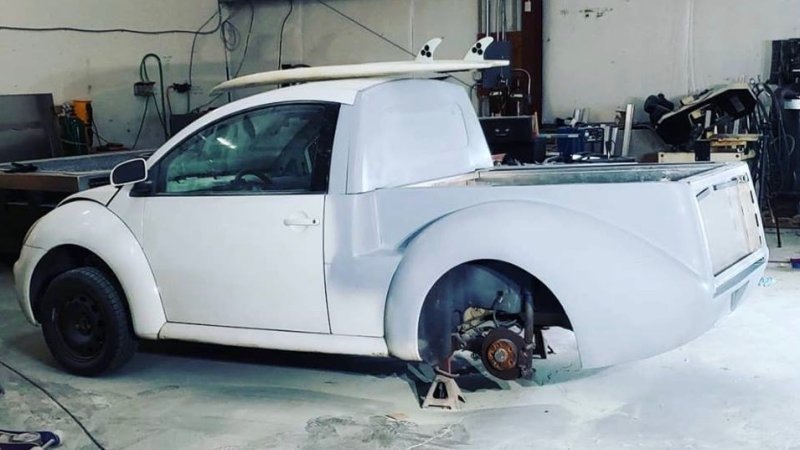 Volkswagen New Beetle pickup truck conversion is certainly unique