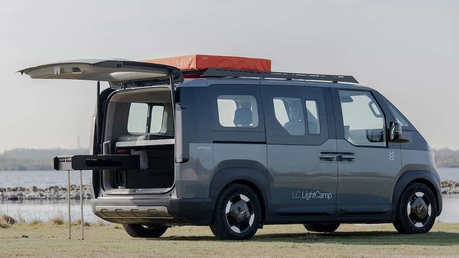This Tiny Electric Kia Camper Somehow Sleeps Four