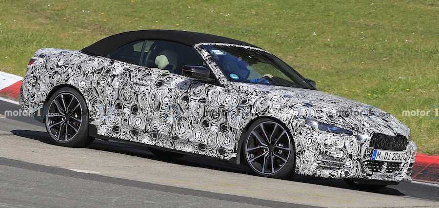 2021 BMW 4 Series Convertible Spied With The Top Up And Down