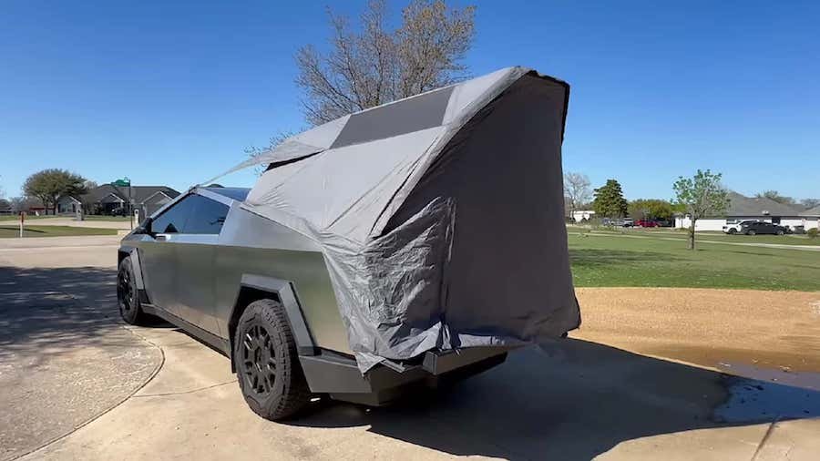 Expectation Vs Reality: Installing A $3,000 Tesla Cybertruck Basecamp Tent