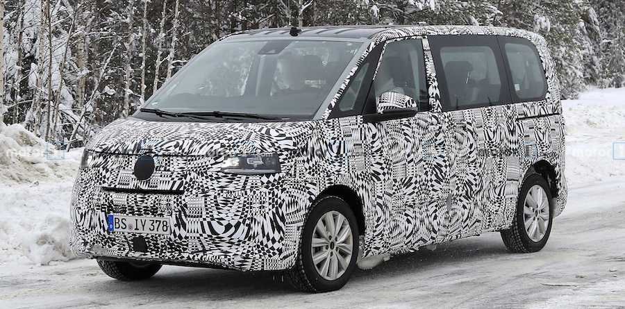 New VW T7 Spied Testing As Multivan With Production Body