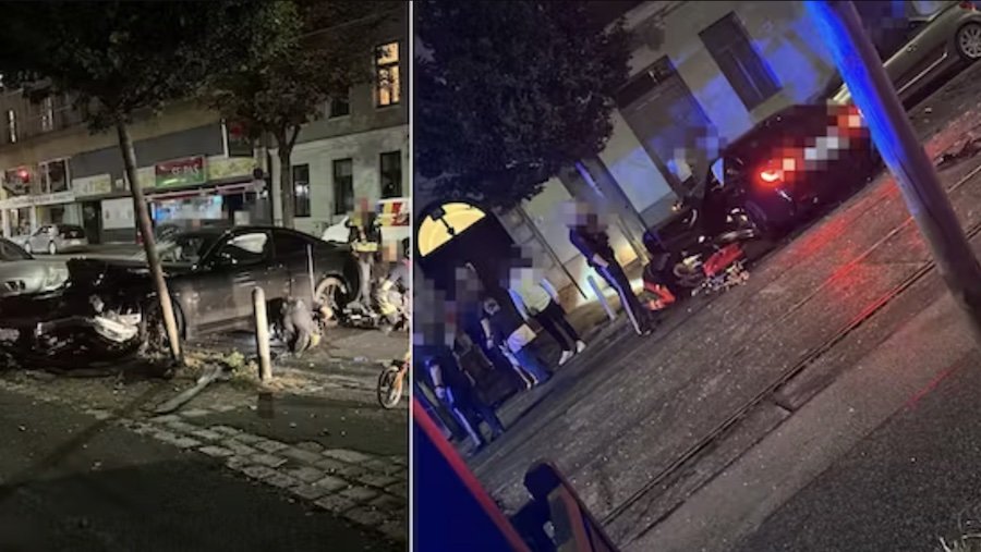 Schwerer Unfall in Wien – BMW landet auf Gehsteig