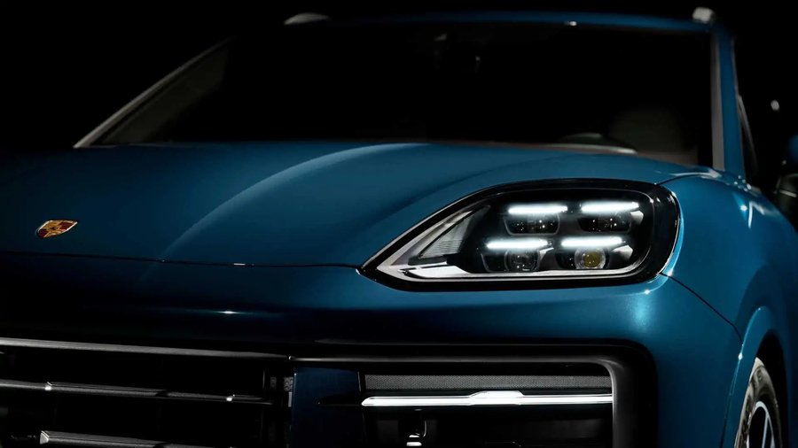 2024 Porsche Cayenne Partially Reveals Front Design In Final Teaser