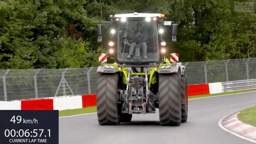 Watch A Racing Driver Turn A 'Fast' Nurburgring Lap In A Tractor