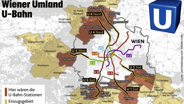 U-Bahn ins Wiener Umland: Erste konkrete Pläne